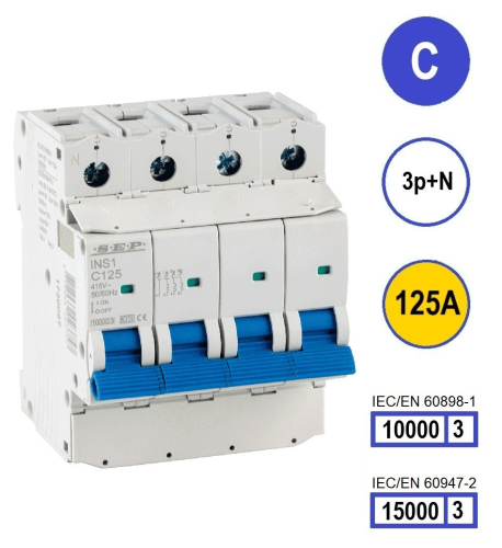 SEP INS1 Automaat 3p+N - C - 125A - 10/15kA